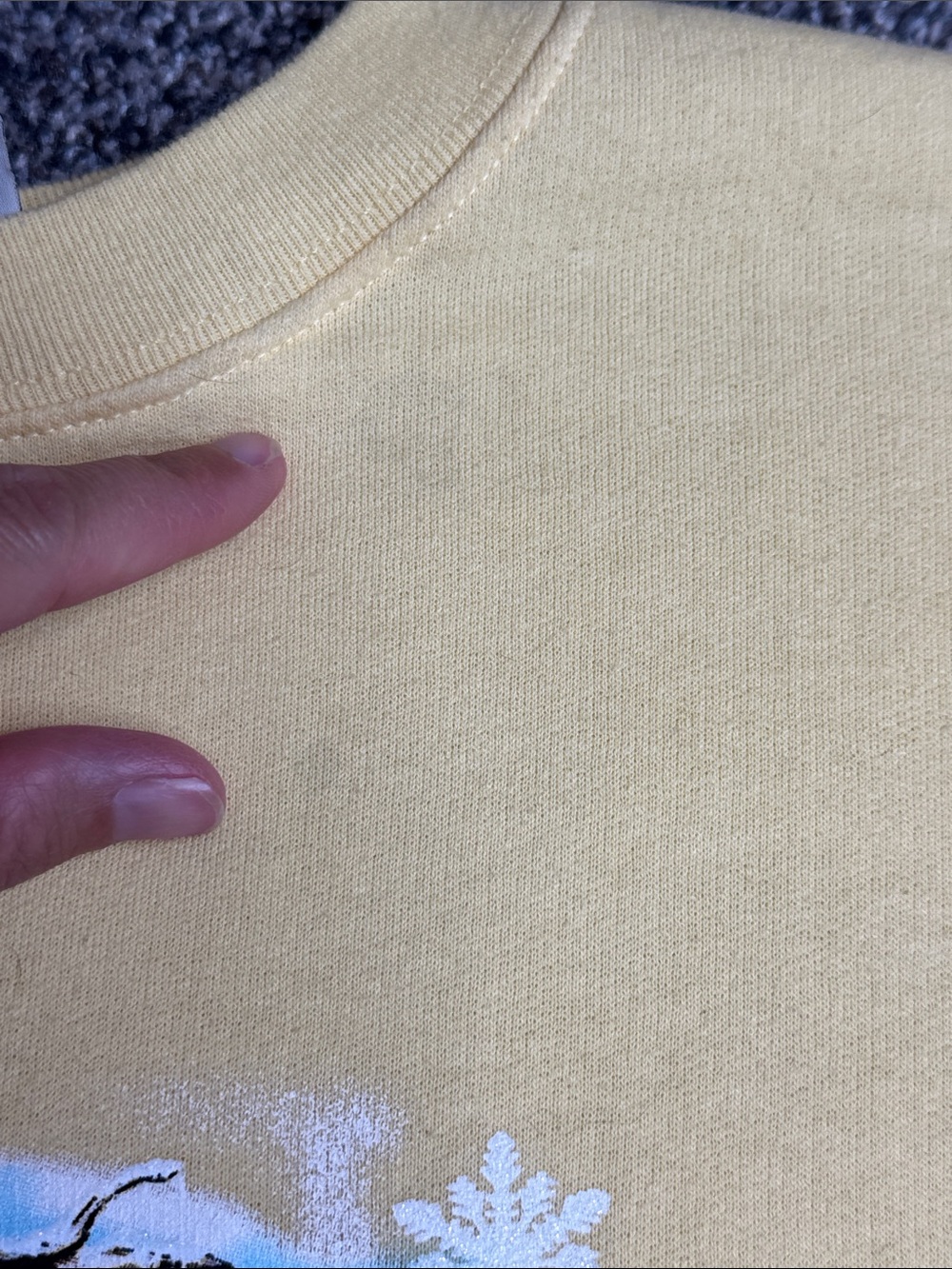 Vintage Basic Editions White Cat Yellow Crewneck Sweatshirt Size Small - Picture 6 of 6